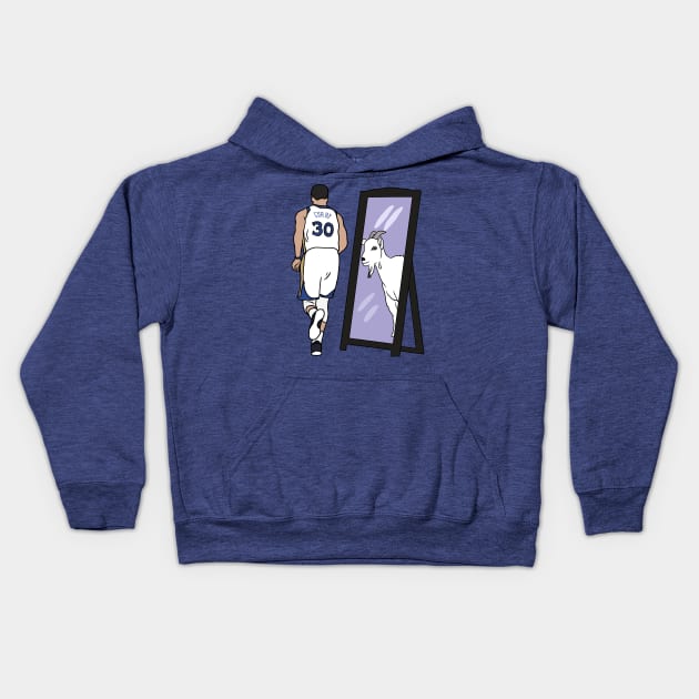 Steph Curry Mirror GOAT Kids Hoodie by rattraptees